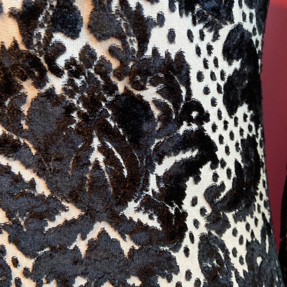 Intimately Free People Black Velvet Burnout Dress Medium - Picture 3 of 8